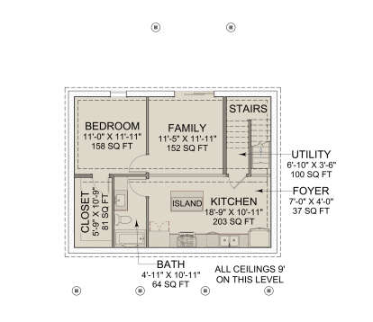 Basement for House Plan #7112-00004
