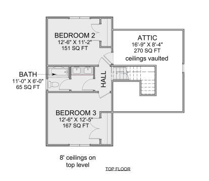 Second Floor for House Plan #7112-00005