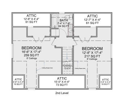Second Floor for House Plan #7112-00006