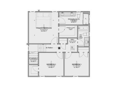 Second Floor for House Plan #7112-00007