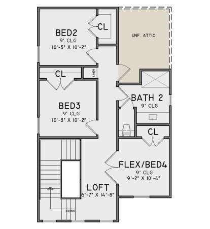 Second Floor for House Plan #9480-00012