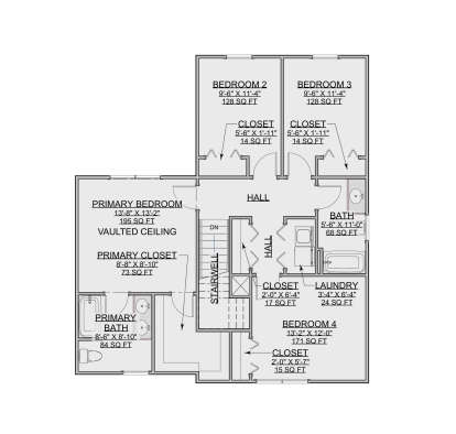 Second Floor for House Plan #7112-00008