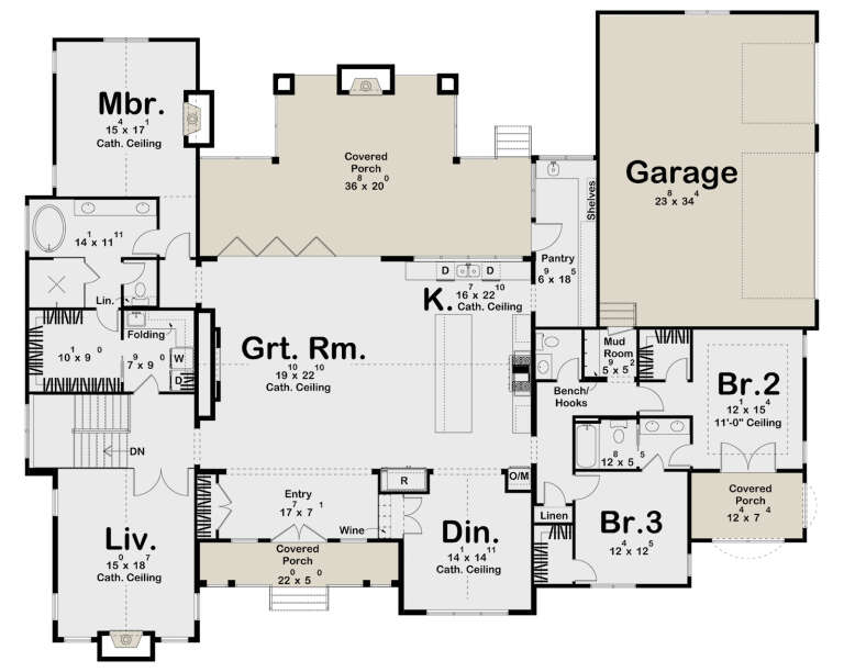 House Plan House Plan #34464 Drawing 1