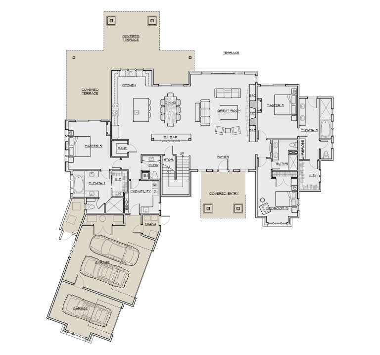 House Plan House Plan #34466 Drawing 1
