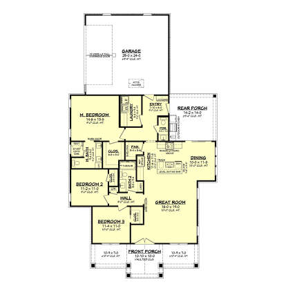 Main Floor  for House Plan #041-00411