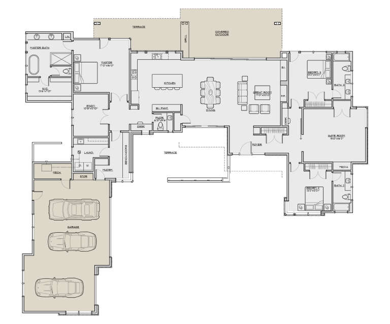 House Plan House Plan #34469 Drawing 1