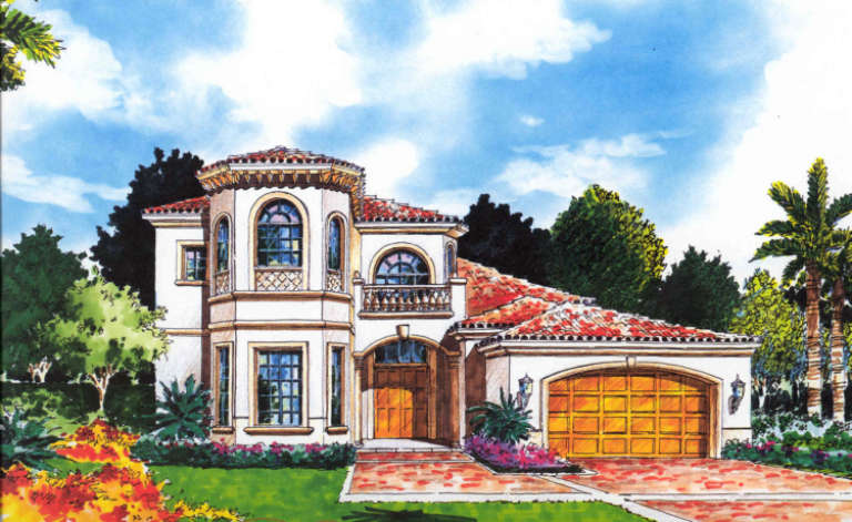 Mediterranean House Plan #168-00044 Elevation Photo