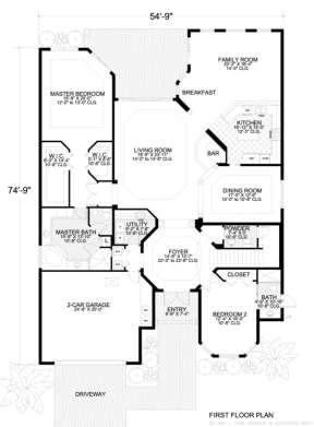 Floorplan 1 for House Plan #168-00044