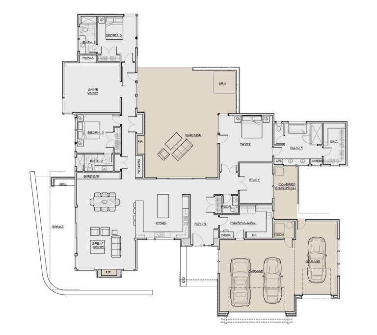 House Plan House Plan #34470 Drawing 1