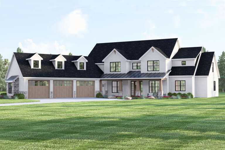 House Plan House Plan #34471 Angled Front Elevation