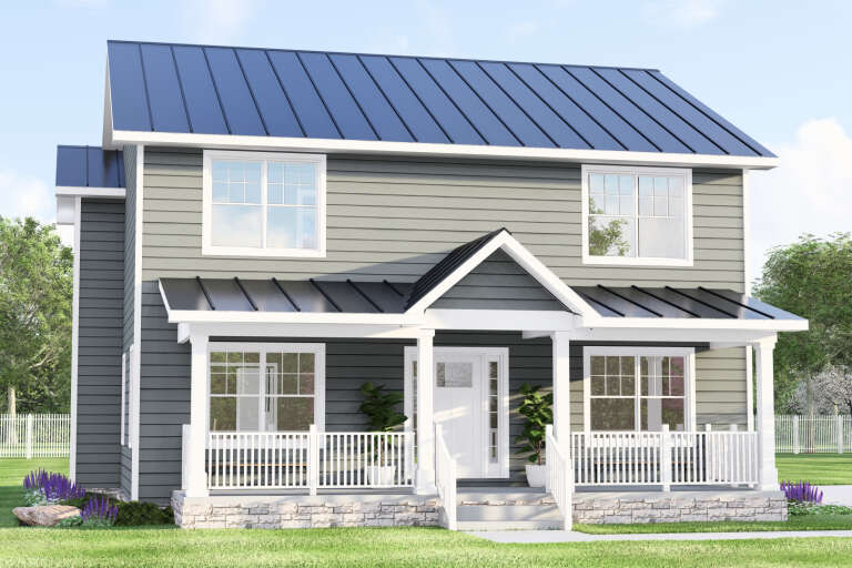 House Plan House Plan #34472 Angled Front Elevation