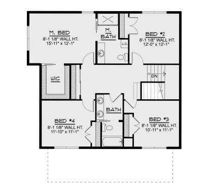 Second Floor for House Plan #5032-00396