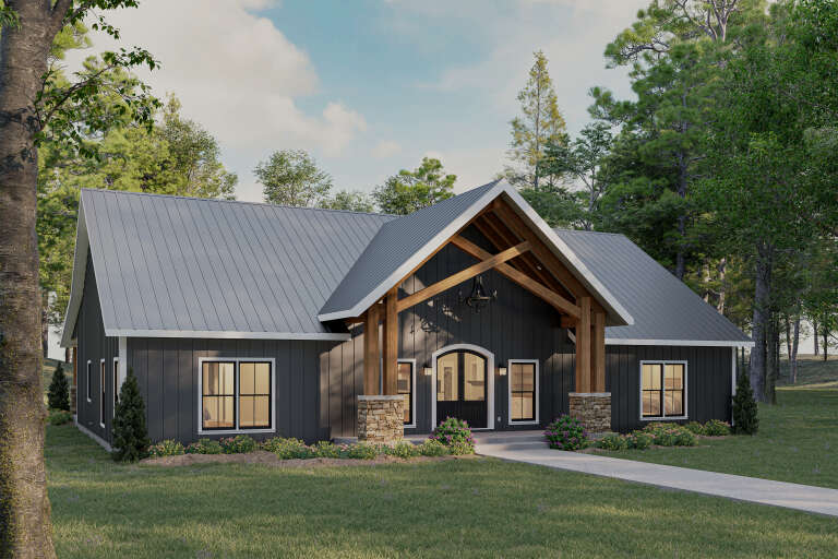 House Plan House Plan #34473 Angled Front Elevation