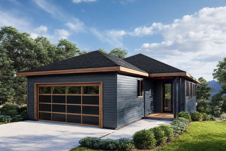 House Plan House Plan #34475 Angled Front Elevation