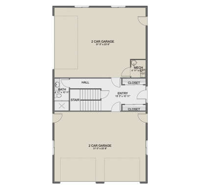 Garage Floor for House Plan #2802-00455