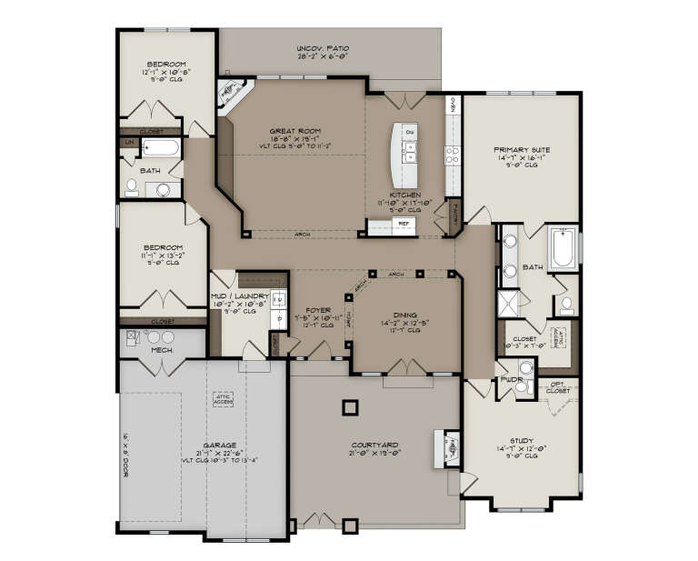 House Plan House Plan #34482 Drawing 1