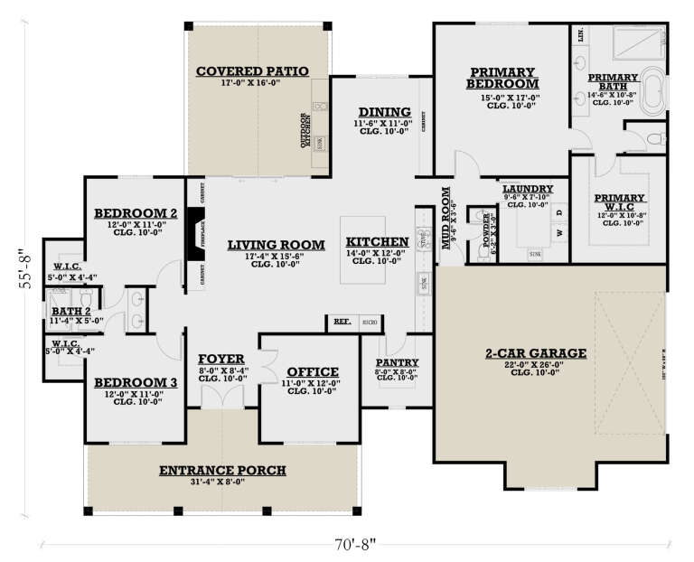 House Plan House Plan #34490 Drawing 1