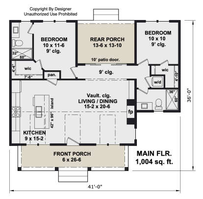 Main Floor  for House Plan #098-00686