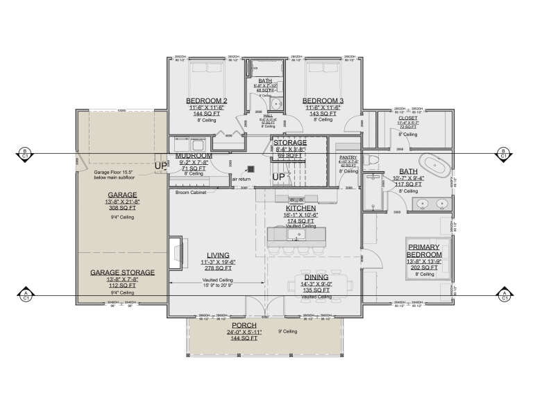 House Plan House Plan #34495 Drawing 1