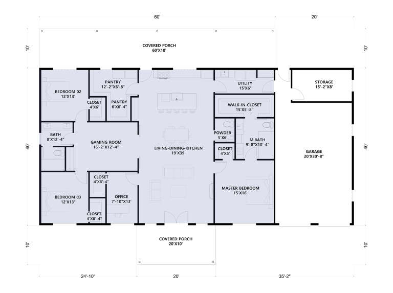 House Plan House Plan #34496 Drawing 1