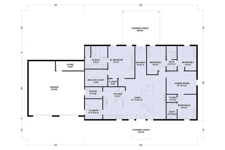 House Plan House Plan #34497 Drawing 1