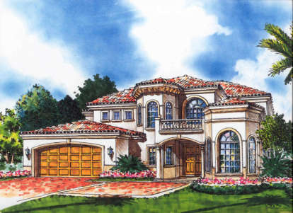 Mediterranean House Plan #168-00047 Elevation Photo