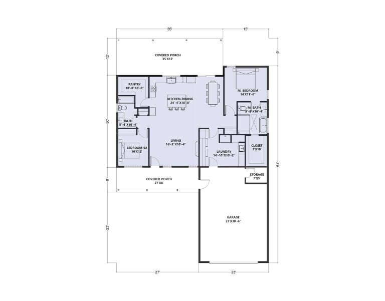 House Plan House Plan #34500 Drawing 1