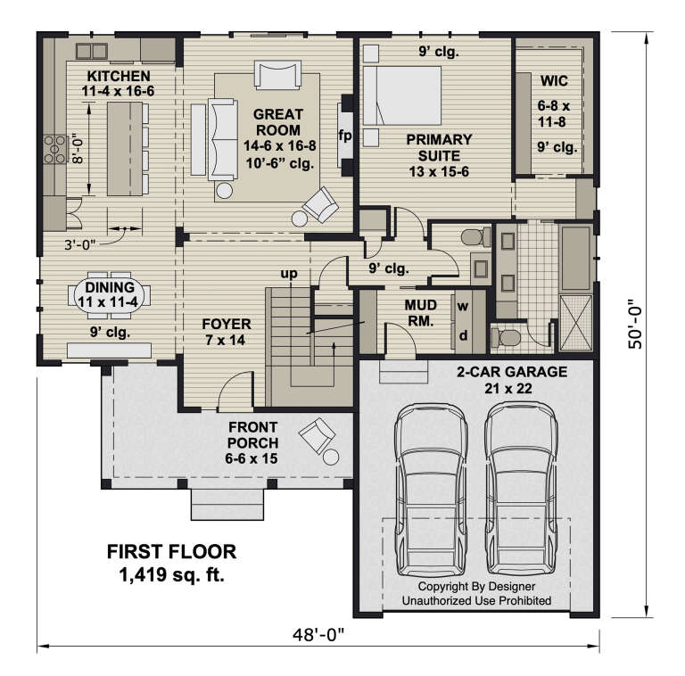 House Plan House Plan #34502 Drawing 1
