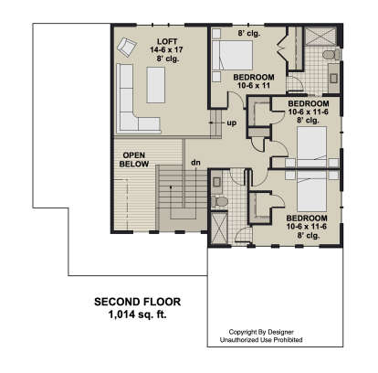 Second Floor for House Plan #098-00687