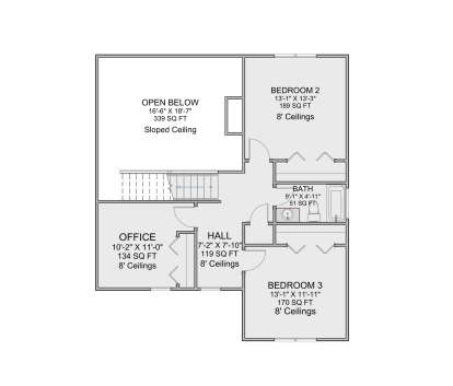 Second Floor for House Plan #7112-00016