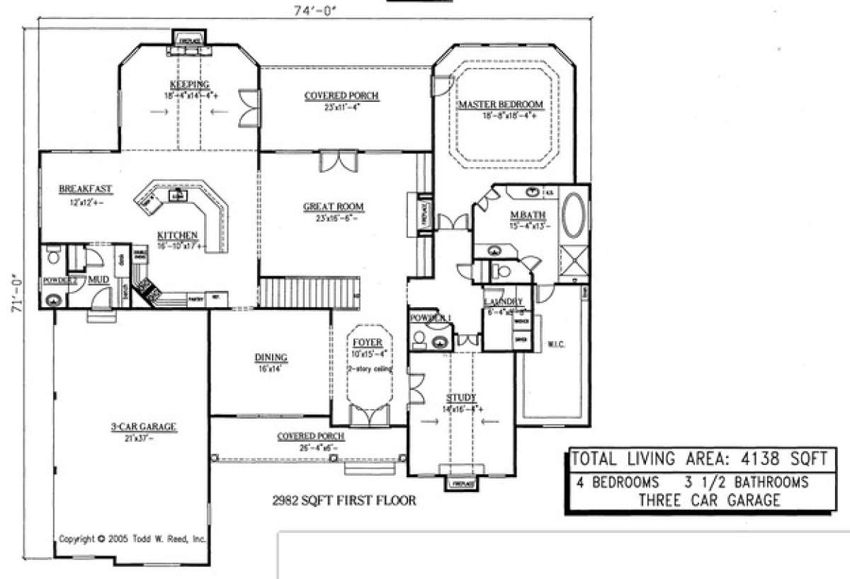 Floorplan 1 for House Plan #286-00004