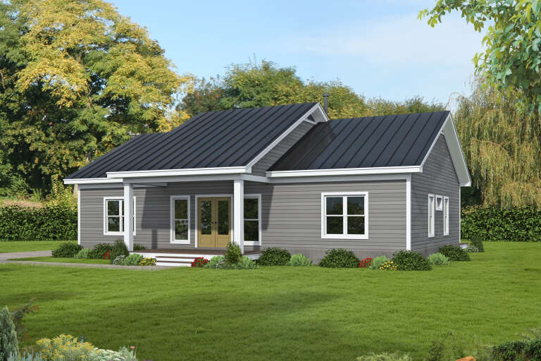 House Plan House Plan #34510 Angled Front Elevation