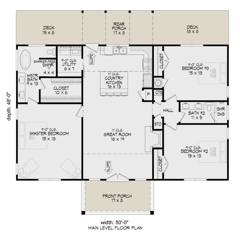 House Plan House Plan #34510 Drawing 1