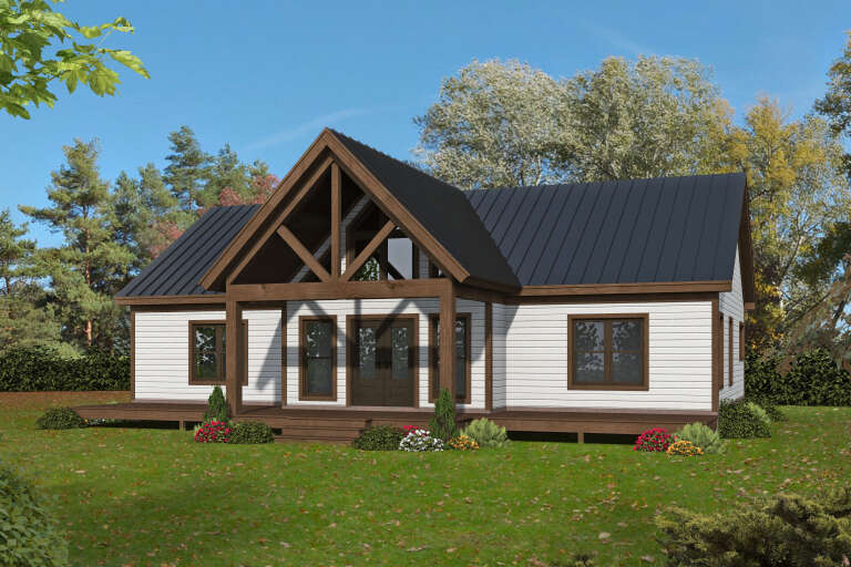 House Plan House Plan #34512 Angled Front Elevation