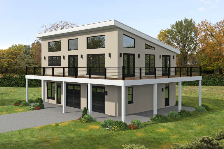 House Plan House Plan #34514 Angled Front Elevation