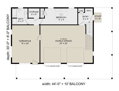 First Floor for House Plan #940-01367
