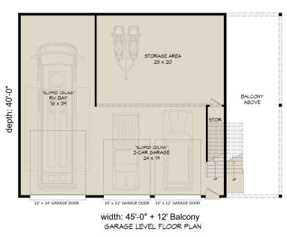 Garage Floor for House Plan #940-01368