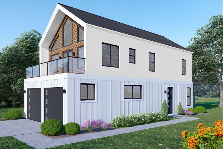 House Plan House Plan #34516 Angled Front Elevation