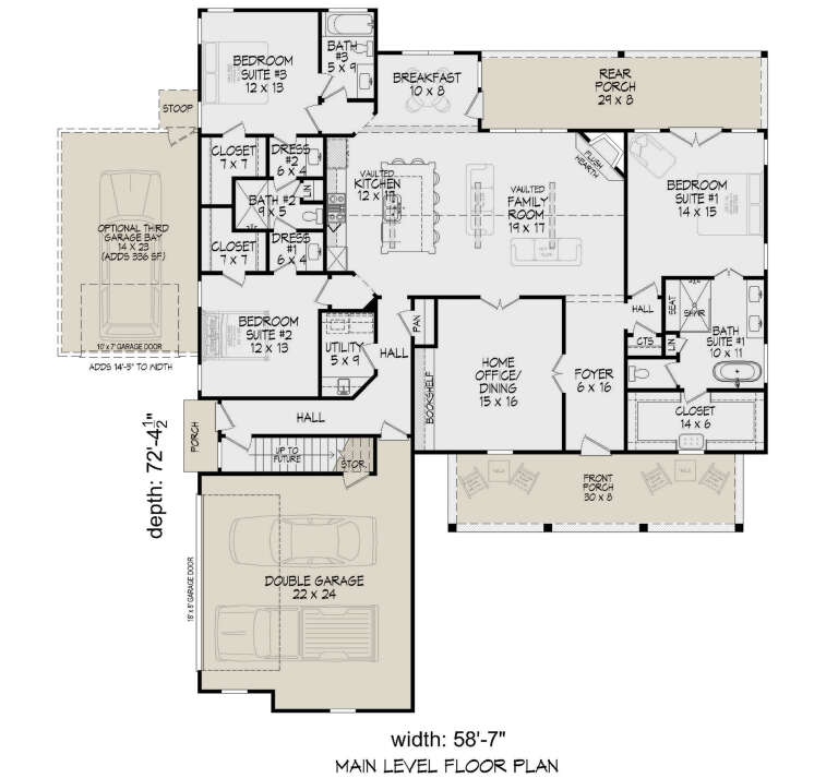 House Plan House Plan #34518 Drawing 1