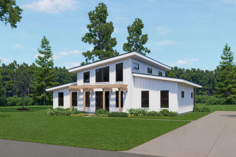 House Plan House Plan #34519 Angled Front Elevation