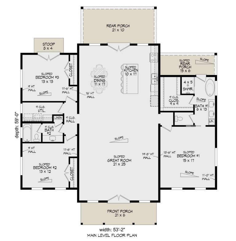 House Plan House Plan #34519 Drawing 1