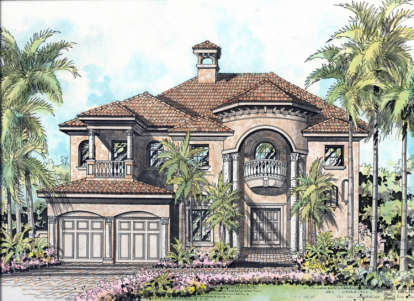 Coastal House Plan #168-00048 Elevation Photo