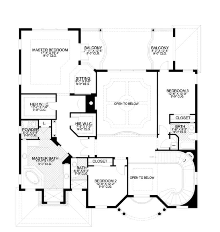 Coastal Plan - 4,073 Square Feet, 4 Bedrooms, 3.5 Bathrooms | Floor ...