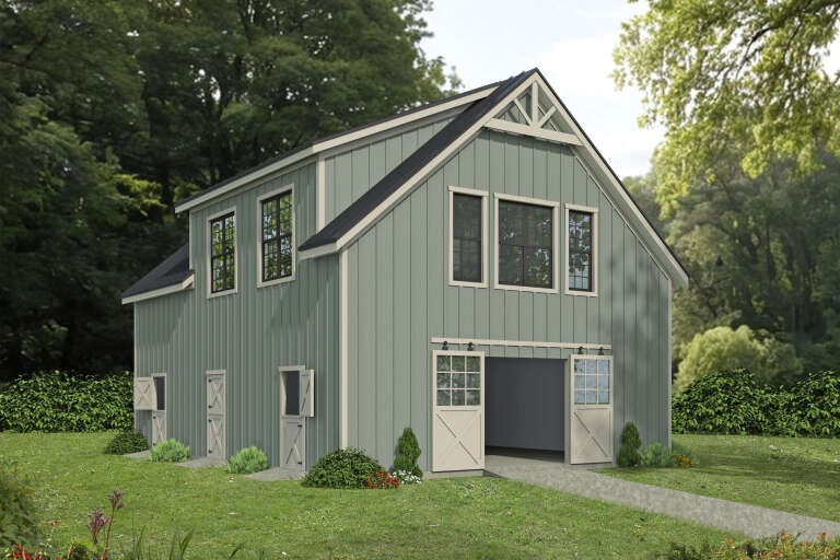 House Plan House Plan #34521 Angled Front Elevation