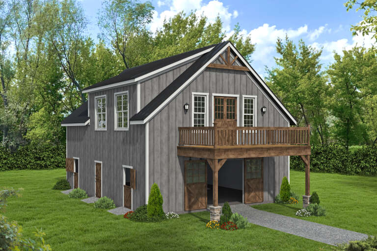 House Plan House Plan #34522 Angled Front Elevation
