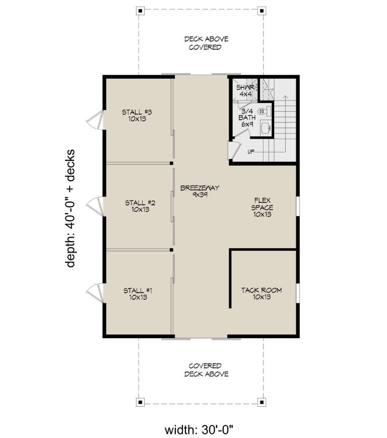 House Plan House Plan #34522 Drawing 1
