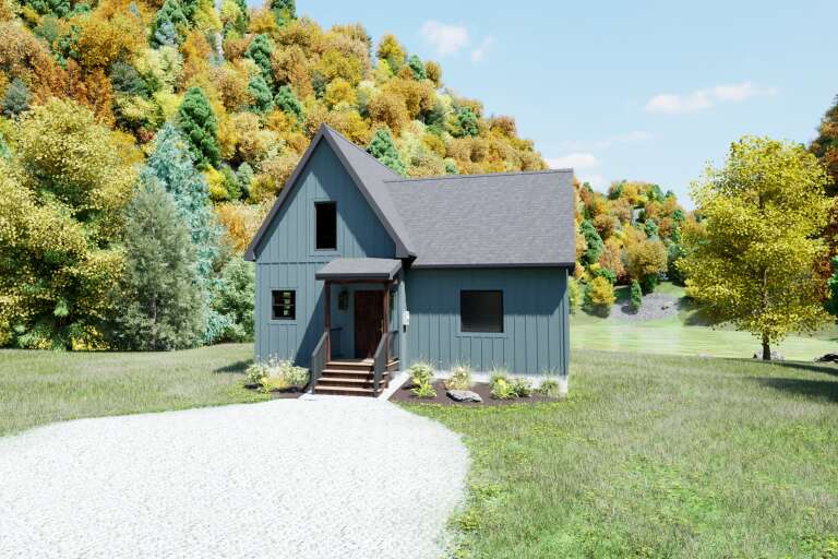 House Plan House Plan #34526 Angled Front Elevation