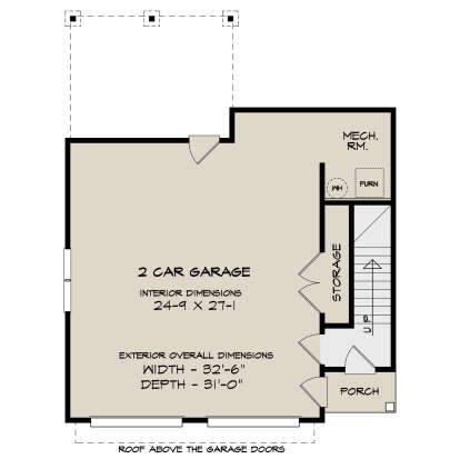 Garage Floor for House Plan #6082-00230
