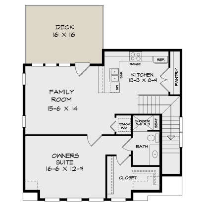 Second Floor for House Plan #6082-00230