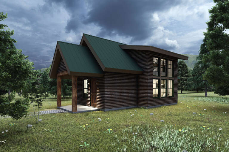 House Plan House Plan #34528 Angled Front Elevation